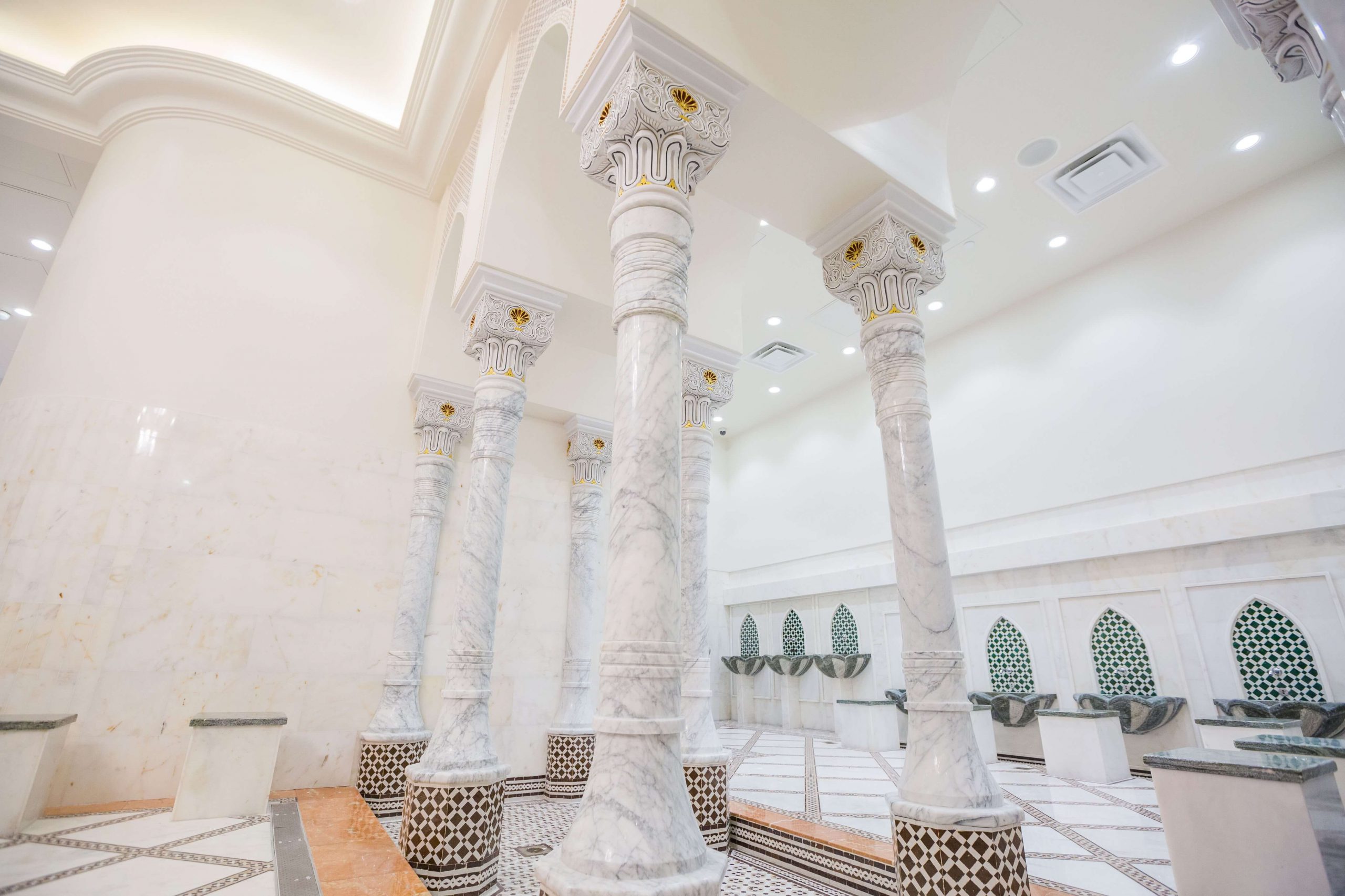 a photograph of the ablution in the mosque which can be used as part of the wedding venue